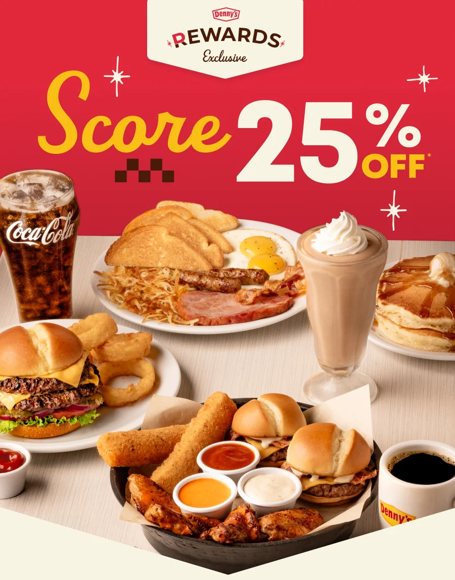 Denny's Rewards Exclusive - Score 25% Off