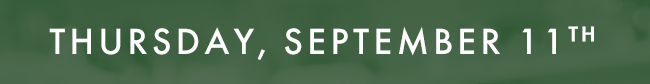 Thursday, September 11th