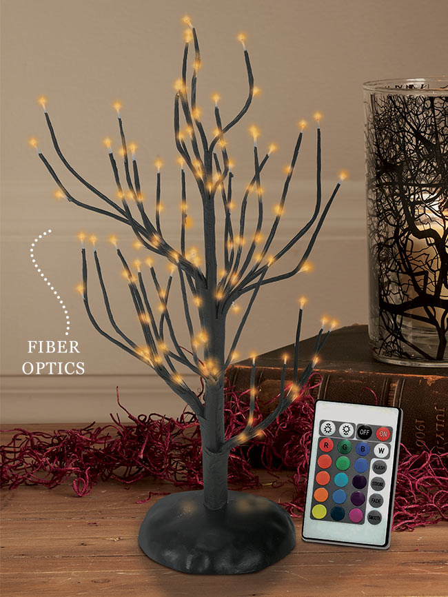 Black Twinkle Branch Tree with glowing LED lights