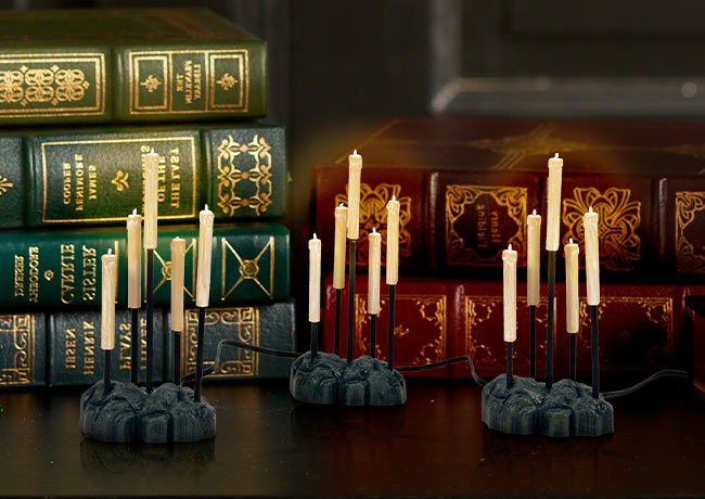Floating Candle 3-piece set can be connected to multiple sets