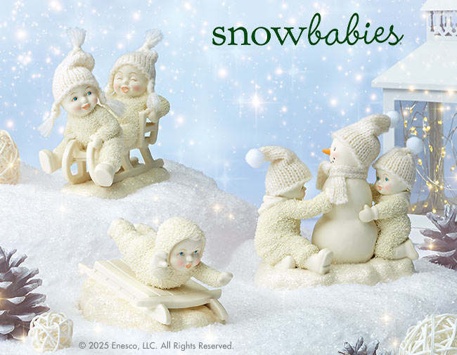 Snowbabies pieces celebrate love, friendship, and heartfelt moments.