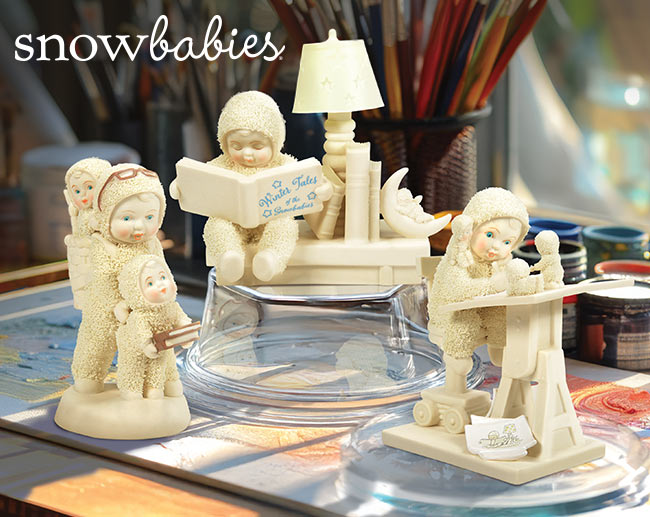Snowbabies celebrating family, love, and lasting memories.
