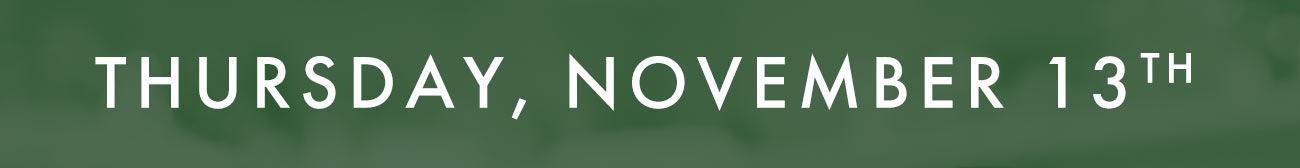 Thursday, November 13th