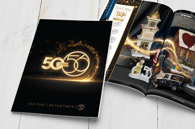 2026 Village Catalog catalog cover and open pages