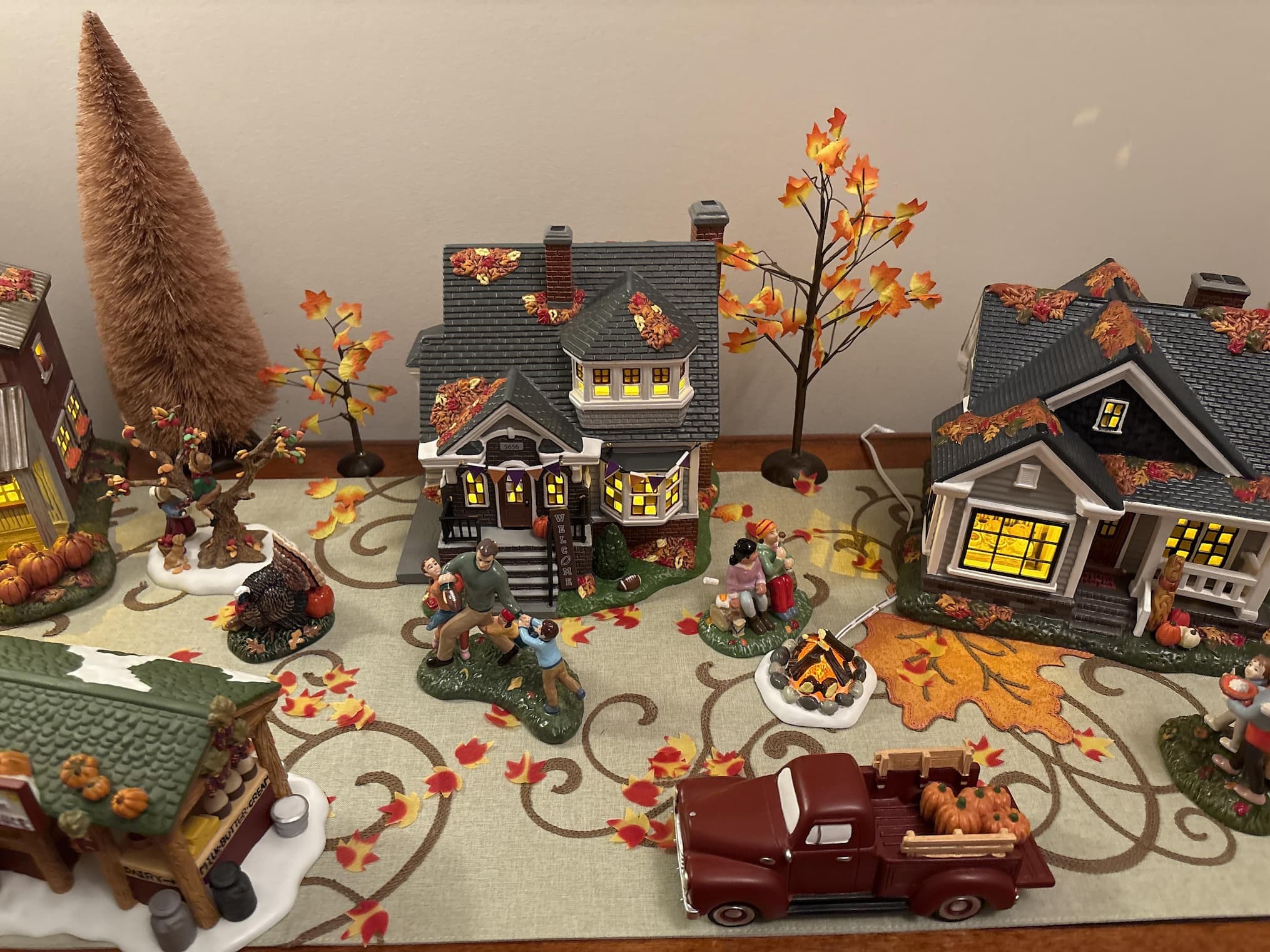 Collector's photo of their Harvest Village display