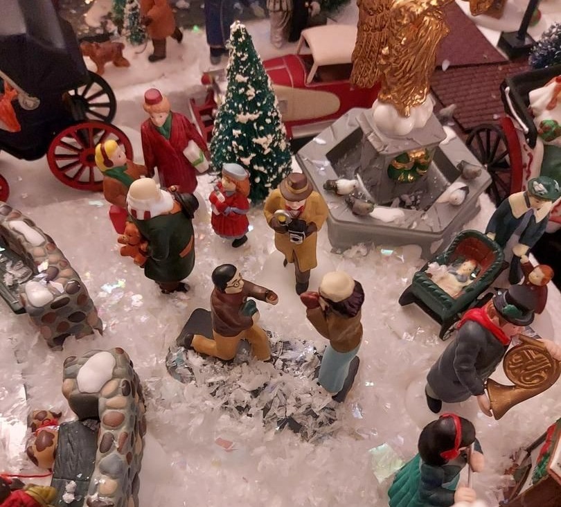 Collector's photo of their Harvest Village display