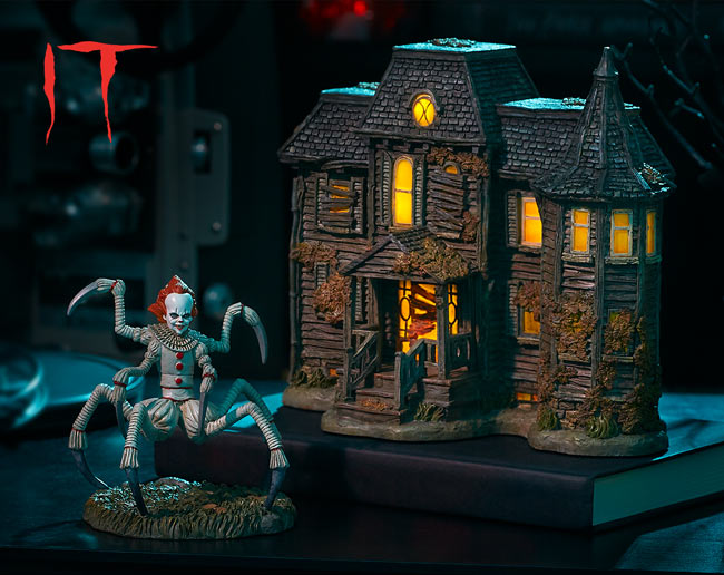 Neibolt House and Pennywise figurine