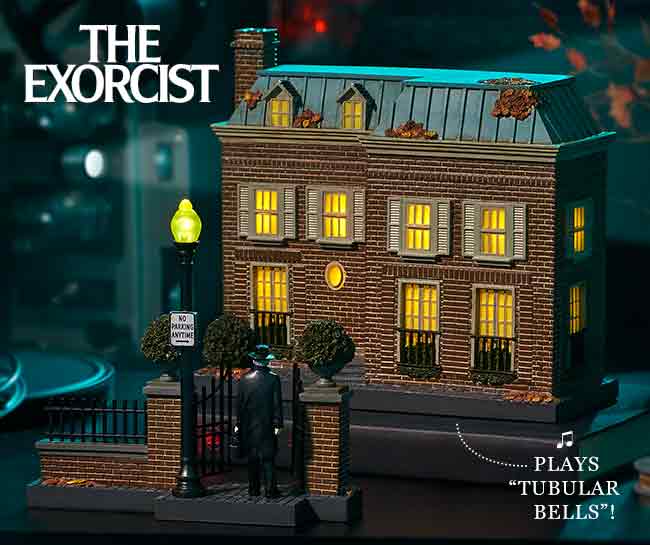 Exorcist house with gate figurine