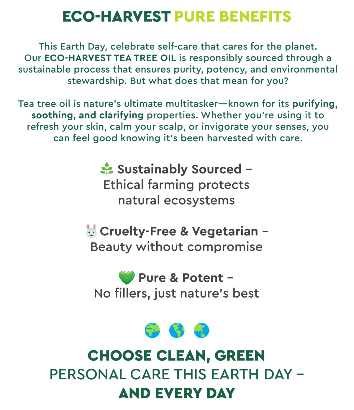 Pure benefits - Eco Harvest Tea Tree Oil 