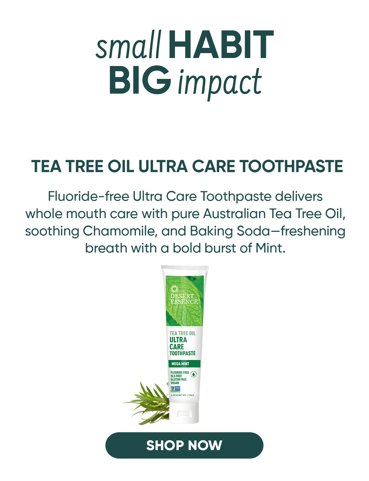 Shop Tea Tree Oil ultra care toothpaste! 
