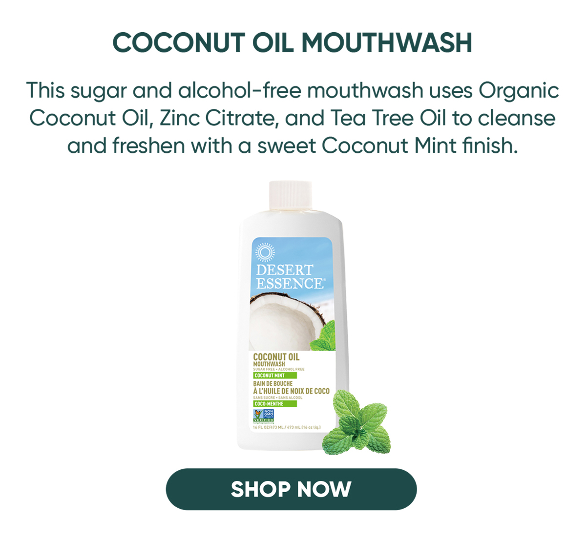 shop Coconut oil mouthwash! 