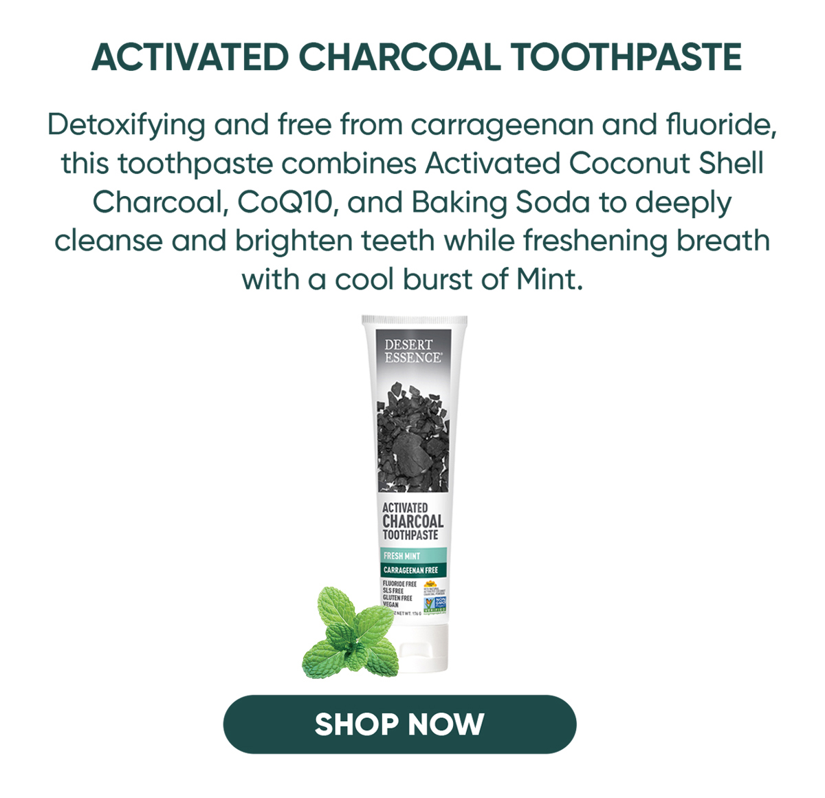 Shop Activated charcoal toothpaste now! 