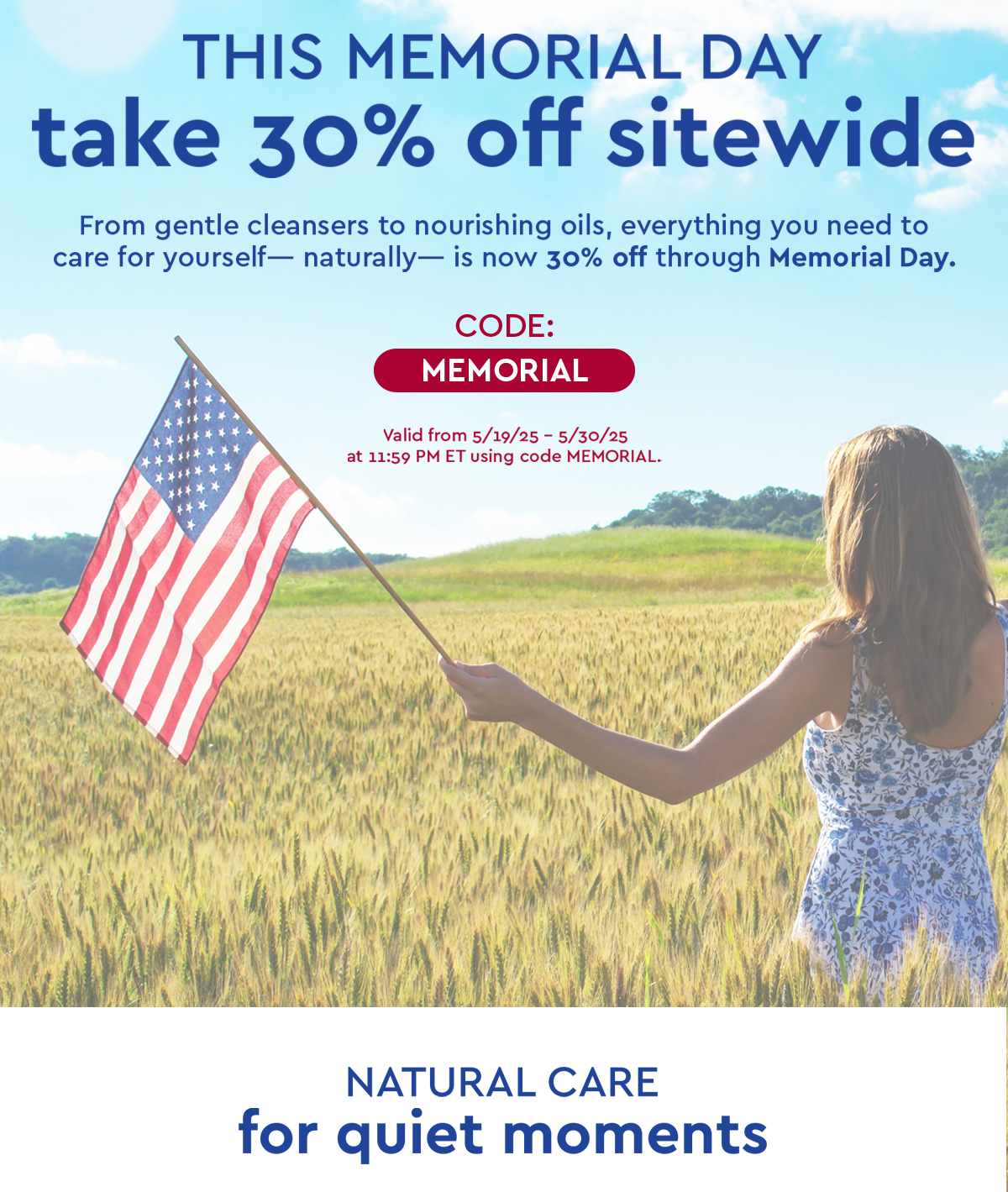 this memorial day, take 30% off - use code MEMORIAL