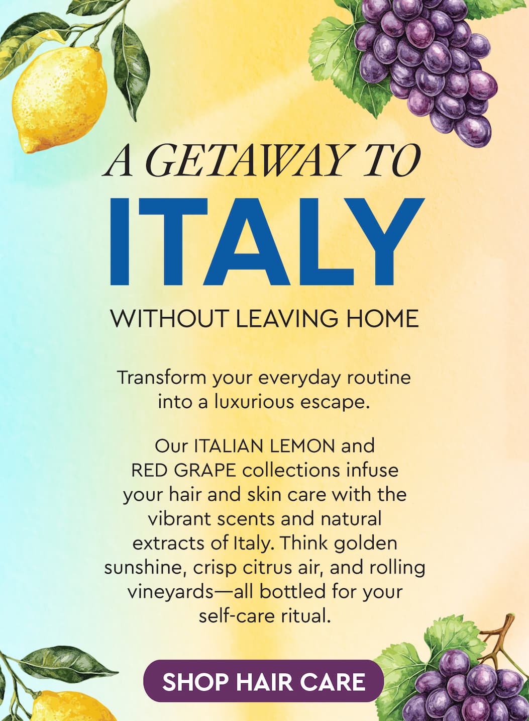 A getaway to Italy without leaving home! 