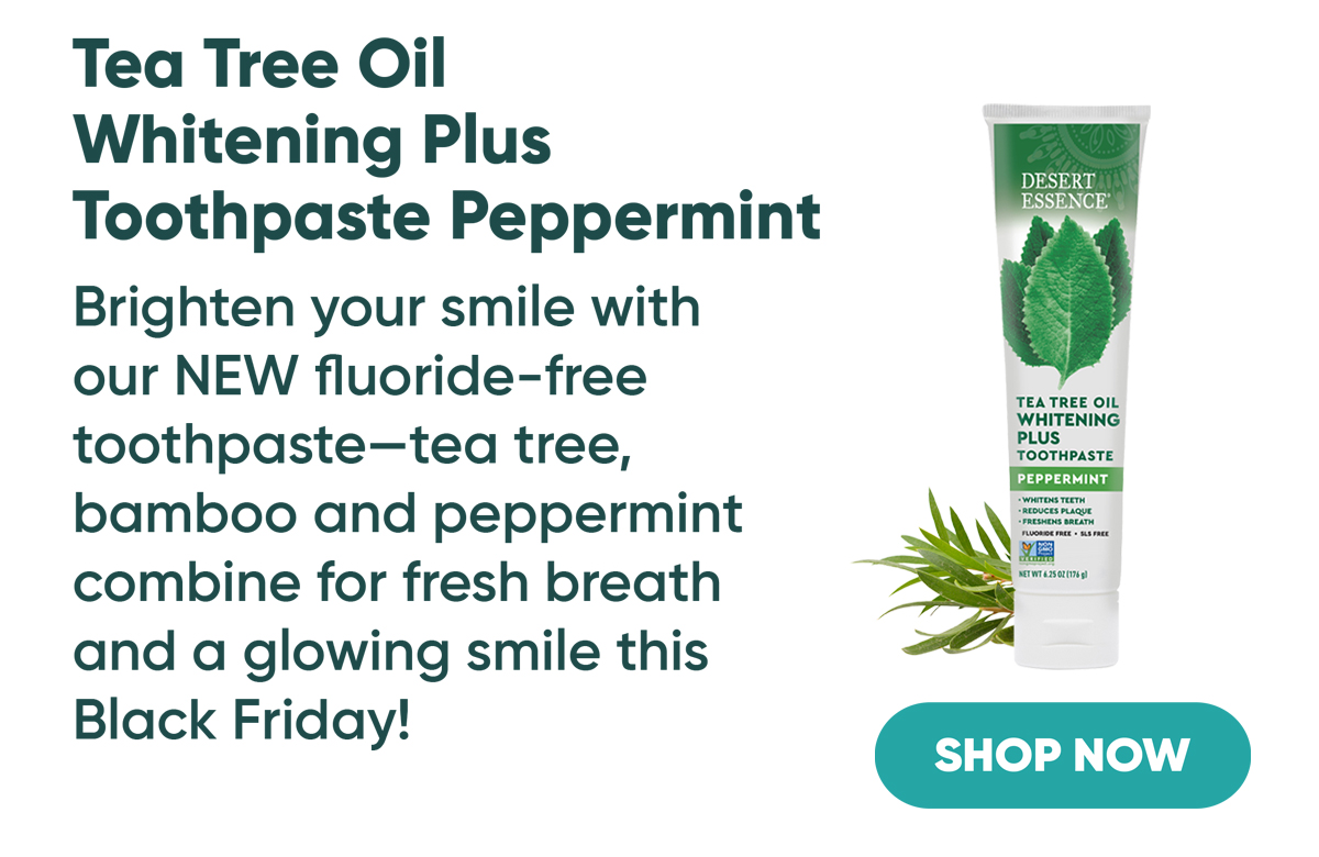 SHOP TEA TREE OIL WHITENING PLUS TOOTHPASTE PEPPERMINT