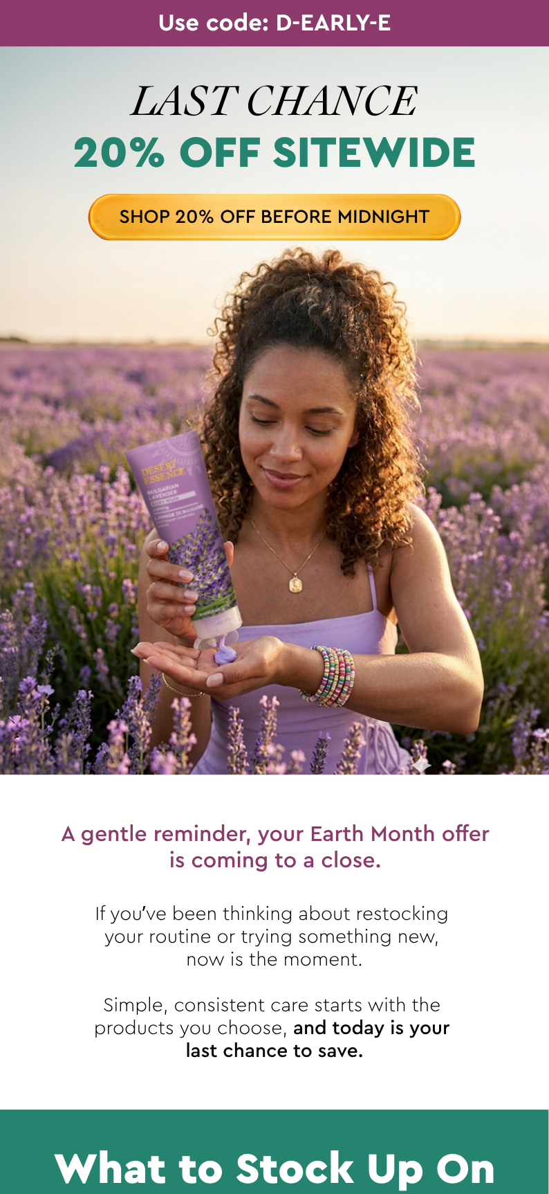 ROOTED IN CARE 20% OFF SITEWIDE   Use code D-EARLY-E