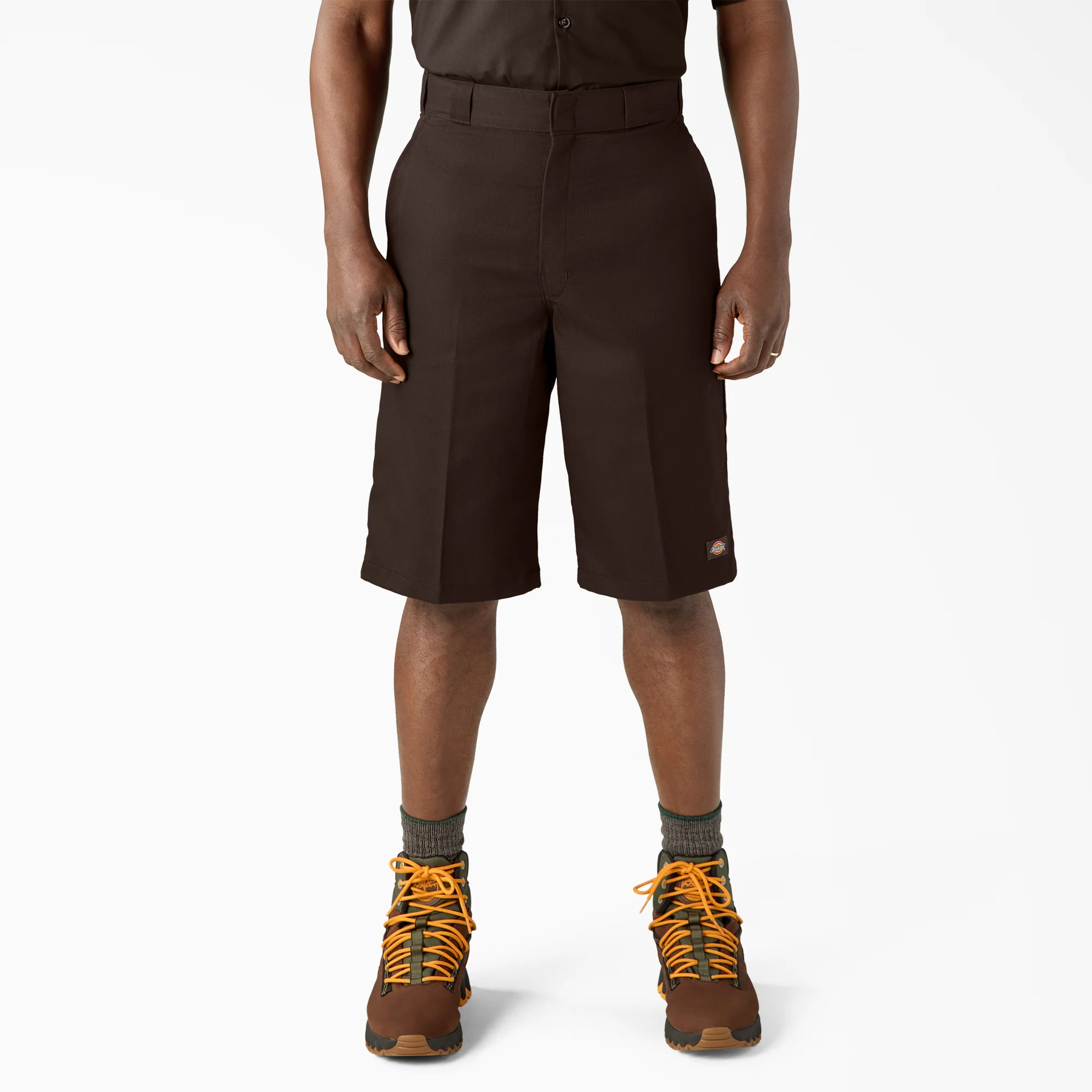Image of Loose Fit Flat Front Work Shorts, 13"