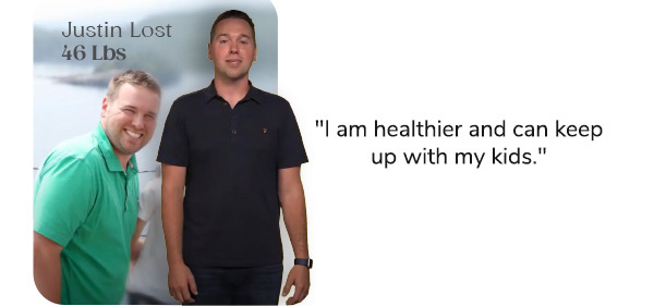 Justin Lost 46lbs "I am healthier and can keep up with my kids."