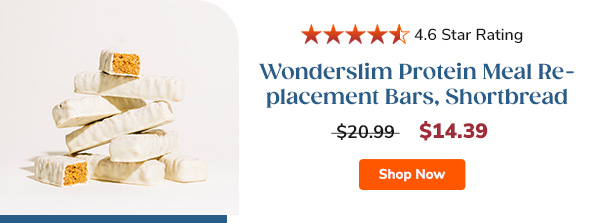 Wonderslim Protein Meal Replacement Bars, Shortbread | $14.39