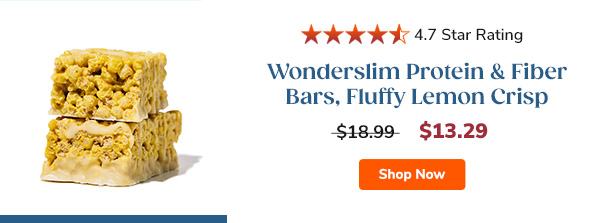 Wonderslim Protein & Fiber Bar, Fluffy Lemon Crisp | $13.29