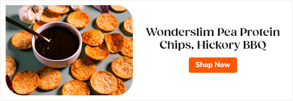 Wonderslim Pea Protein Chips, Hickory BBQ Shop Now >>