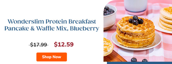 Wonderslim High Protein Breakfast Pancake and Waffle Mix, Blueberry | $12.59