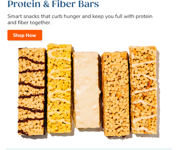 Protein & Fiber Bars | Smart snacks that curb hunger and keep you full