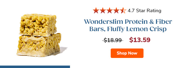 Wonderslim Protein & Fiber Bars, Fluffy Lemon Crisp | $13.29