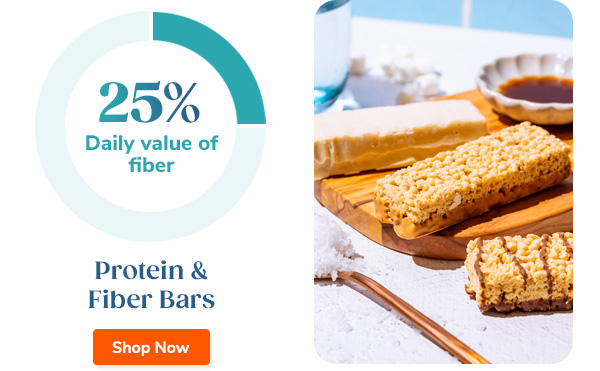 Protein & Fiber Bars | 25% Daily value of fiber