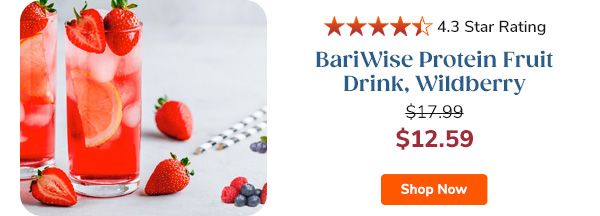 BariWise Protein Fruit Drink, Wildberry | $12.59