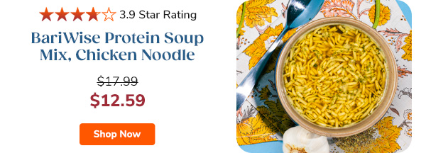 Bariwise Protein Soup Mix, Chicken Noodle | $12.59