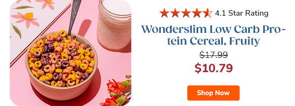 Wonderslim Low Carb Protein Cereal, Fruity > $10.79