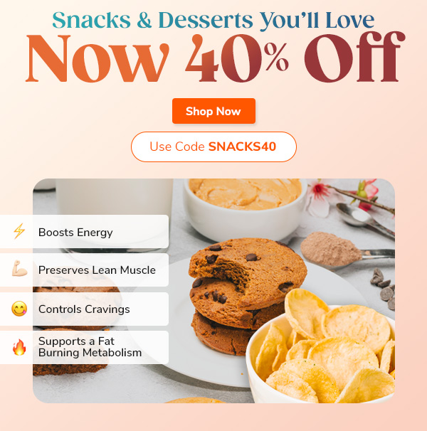 Snacks & Desserts You'll Love Now 40% Off. Shop Now. Use Code SNACKS40