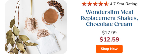 Wonderslim Meal Replacement Shakes, Chocolate Cream