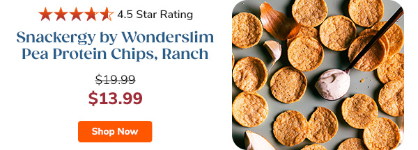Snackergy by Wonderslim Pea Protein Chips, Ranch
