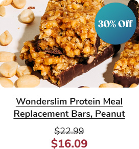 Wonderslim Protein Meal Replacement Bars, Peanut | $16.09
