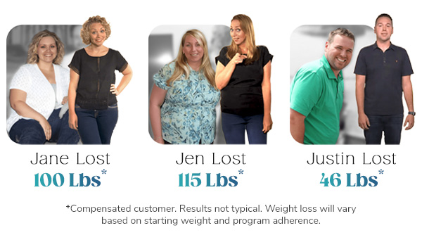 Jane Lost 100lbs Jennifer Lost 115lbs Justin Lost 46lbs