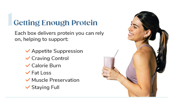 1. How To Get Enough Protein Getting enough protein doesn’t require complicated meals. Each box delivers protein you can rely on, helping to support: - Appetite Suppression - Craving Control - Calorie Burn - Fat Loss - Muscle Preservation - Staying Full