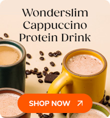 Wonderslim Cappuccino Protein Drink Shop Now >>