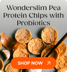 Wonderslim Pea Protein Chips with Probiotics Shop Now >>