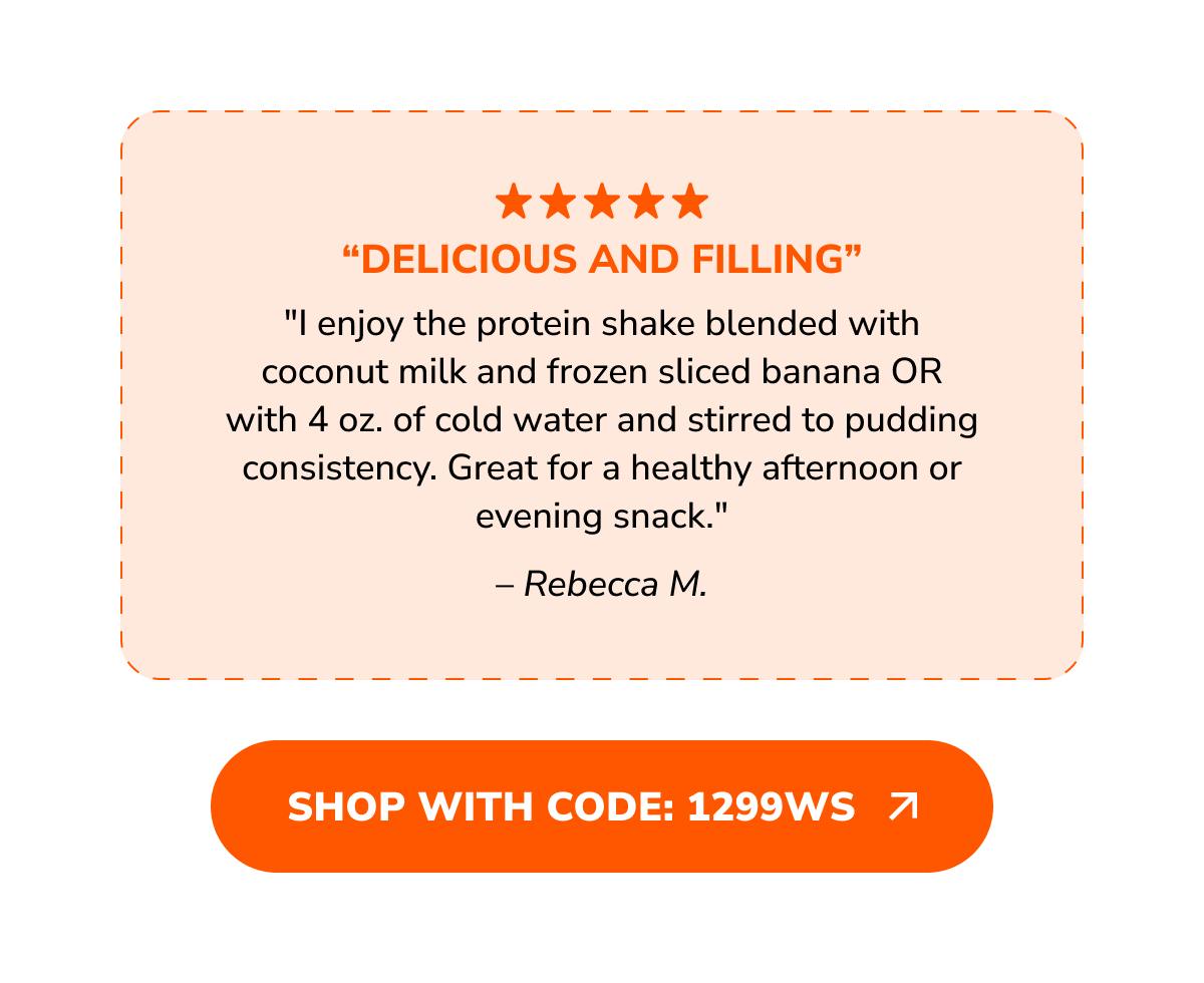 "Delicious And Filling" - Rebecca M.
