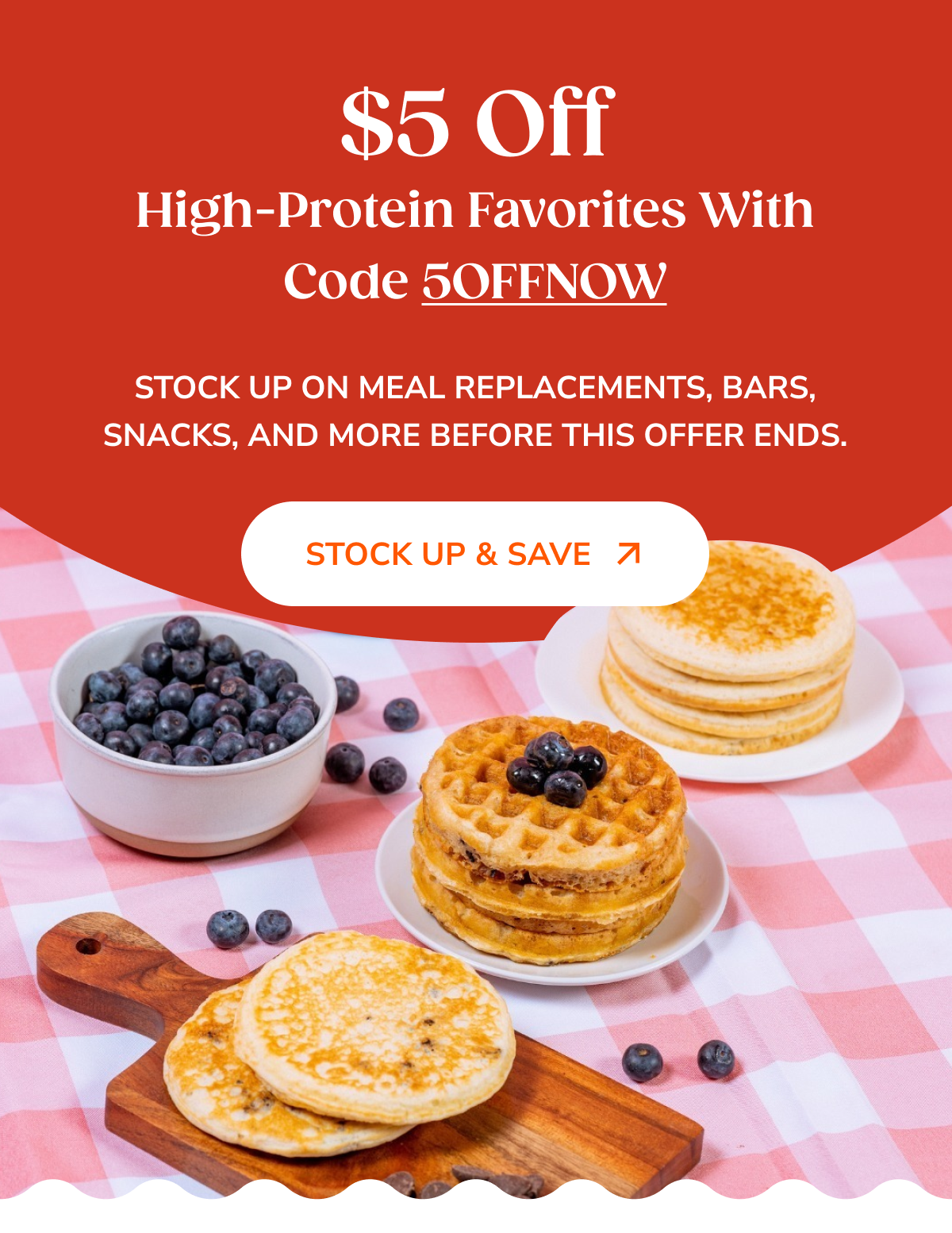 $5 Off High-Protein Favorites With Code 5OFFNOW