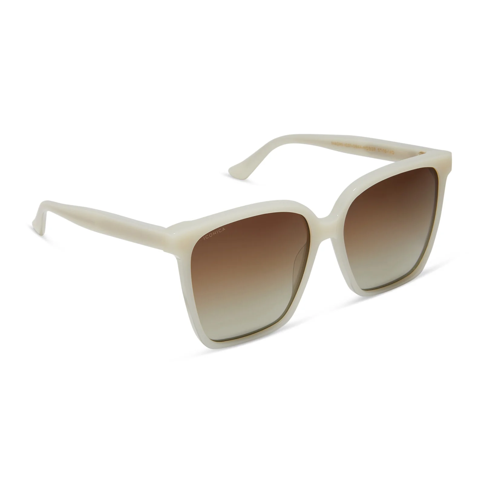 Image of NAOMI - MERINGUE + BROWN GRADIENT + POLARIZED SUNGLASSES