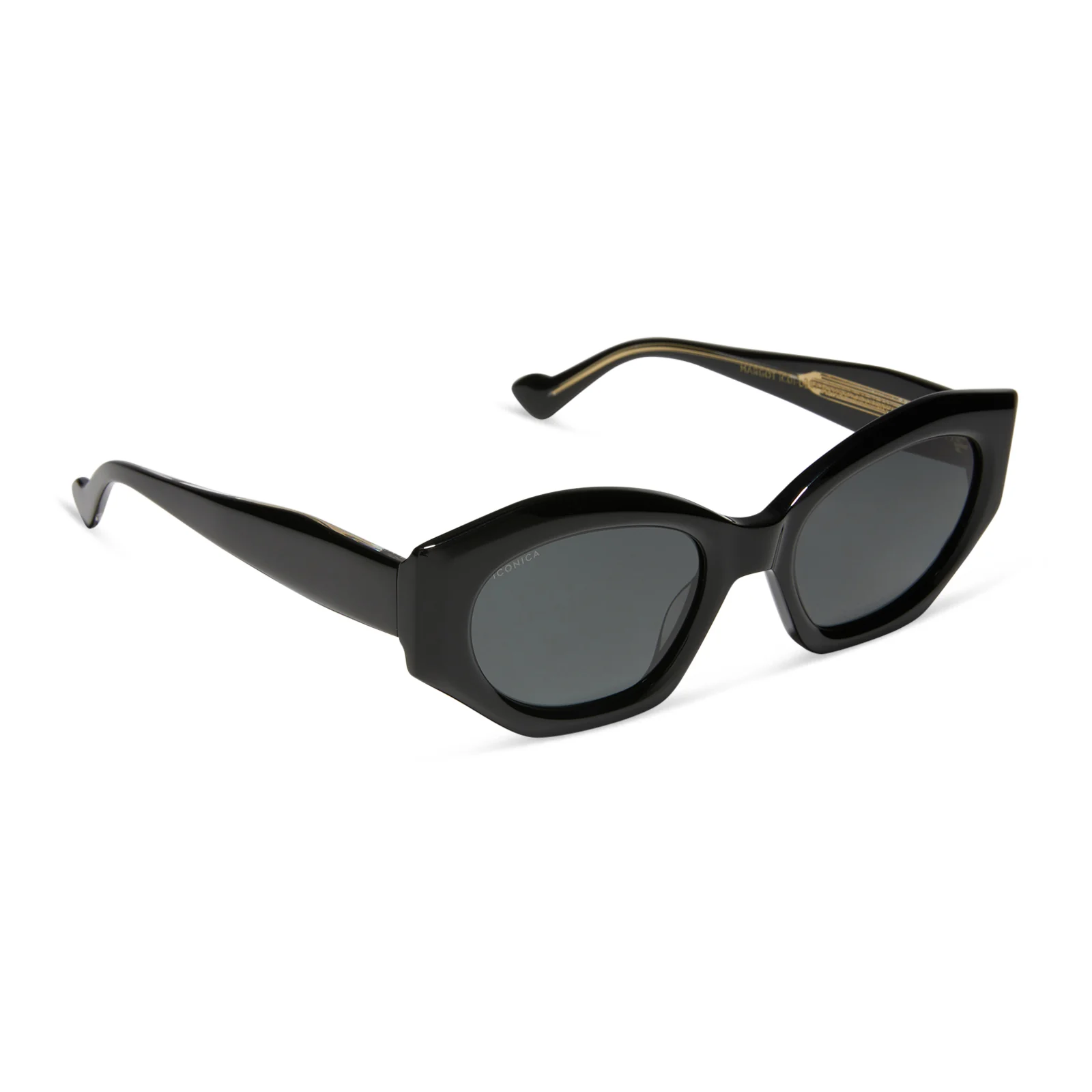 Image of MARGOT - BLACK + GREY + POLARIZED SUNGLASSES