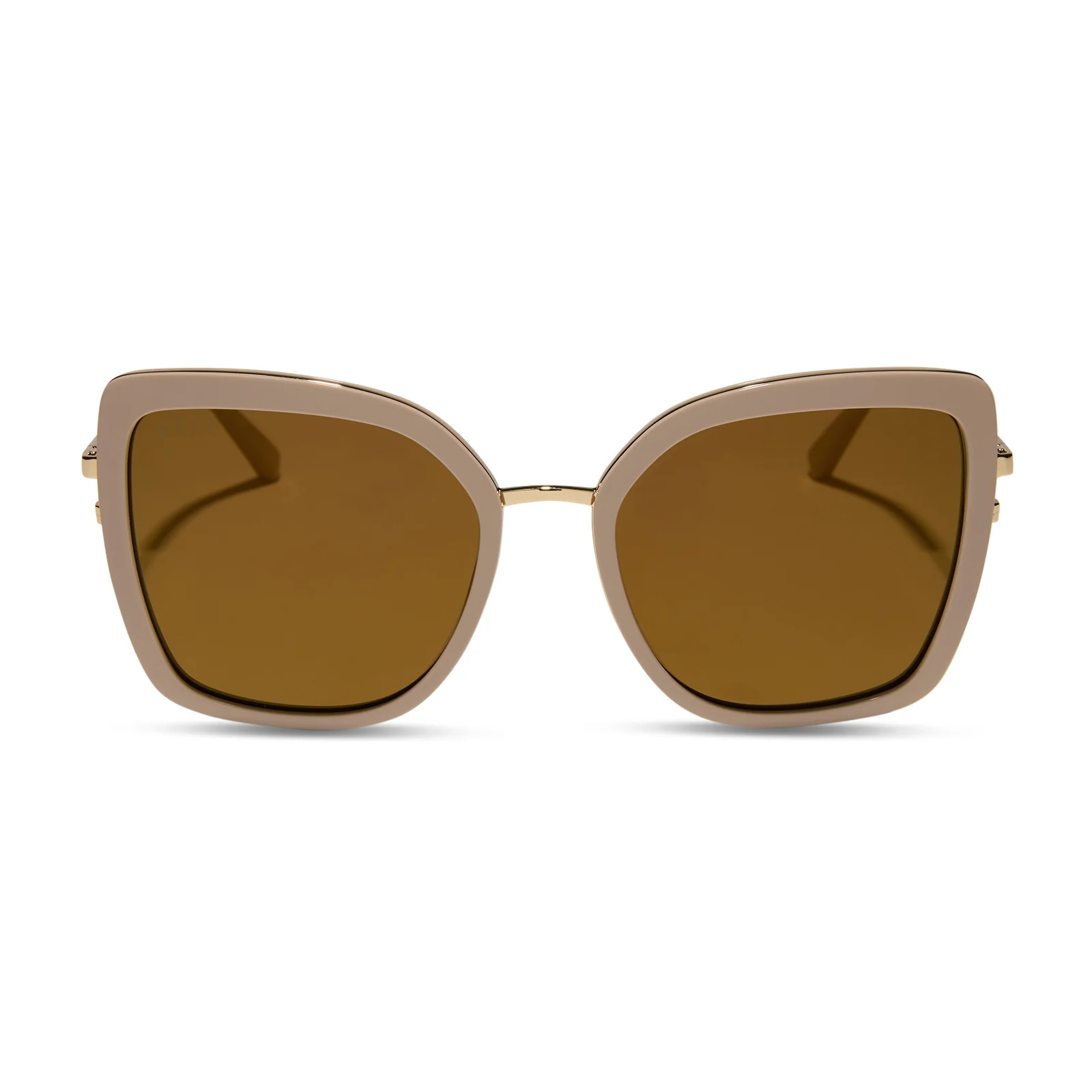 Image of CLARISSE - ALMOND + BROWN GOLD FLASH + POLARIZED SUNGLASSES