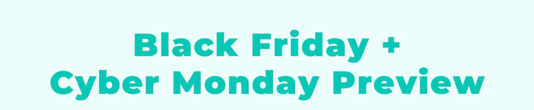 Black Friday + Cyber Monday Preview