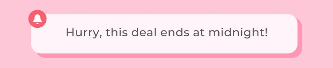 Hurry, this deal ends at midnight!