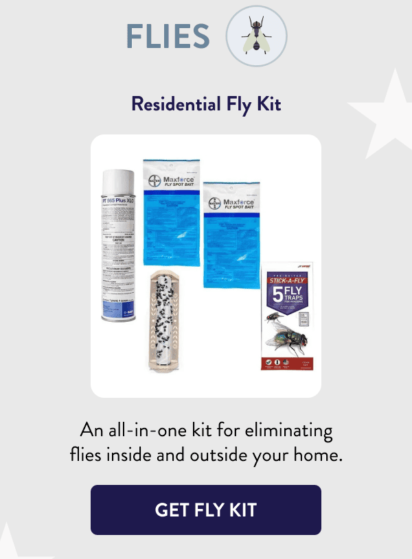 Flies Residential Fly Kit An all-in-one kit for eliminating flies inside and outside your home. [GET FLY KIT]