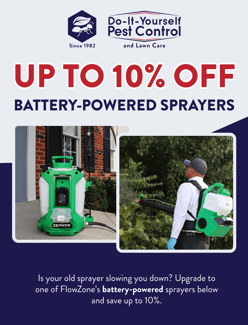 Up to 10% Off Battery-Powered Sprayers  Is your old sprayer slowing you down? Upgrade to one of FlowZone’s battery-powered sprayers below and save up to 10%.