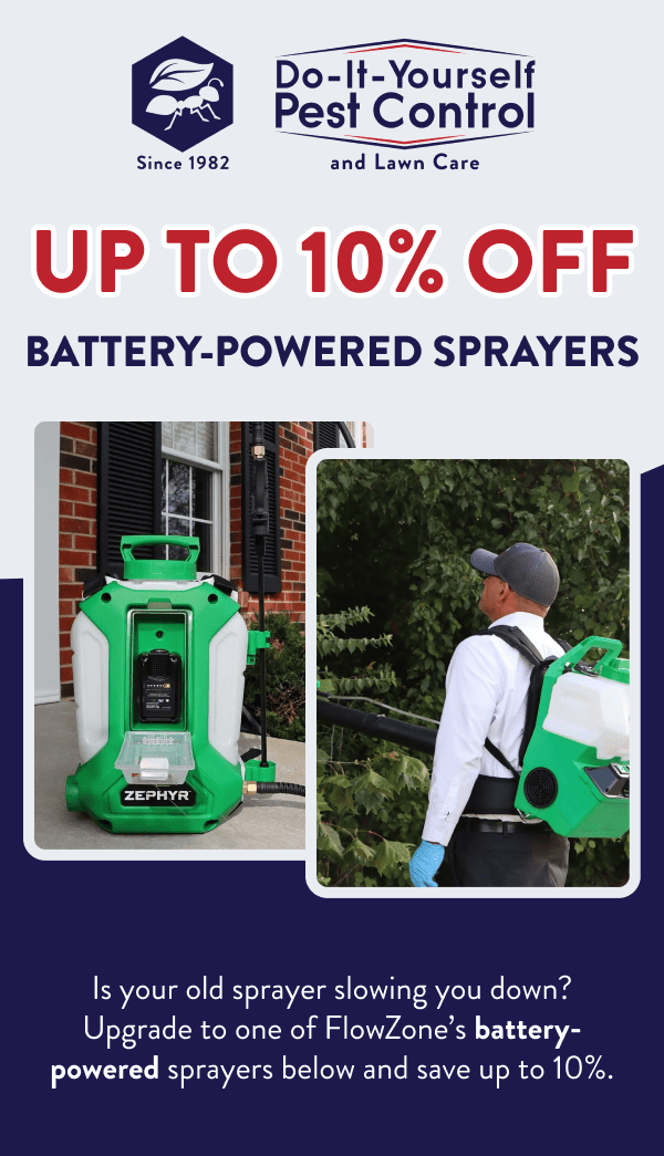 Up to 10% Off Battery-Powered Sprayers Is your old sprayer slowing you down? Upgrade to one of FlowZone’s battery-powered sprayers below and save up to 10%.